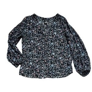 Club Monaco 100% silk floral blouse